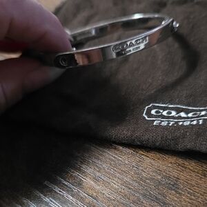 Coach Metallic Silver Bracelet